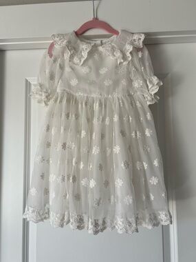 NEXT Infant Girls Embroidered Dress White Size 3-4 Yrs